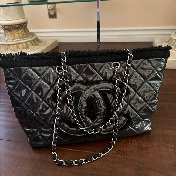 CHANEL Matelasse Coco Mark Double Chain Shoulder
Cotton x Vinyl Black Silver - Picture 3 of 10